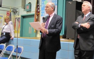 Councilchair Mendelson and Councilmember Wells.  Chief Lanier Looks On.