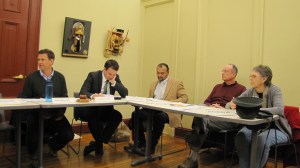 Commissioners Frishberg, Flahaven, Jayaraman, Garrison, and Oldenberg moments before the vote on ANC Officers