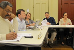 Commissioners Campbell,peisch, Opkins, Pate, and Loveland just before the vote for officers