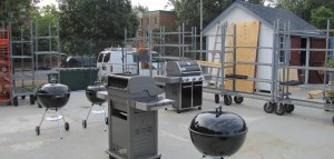 This afterrnoon, Frager's key cutting service will be in operation in the temporary structure at the rear of their garden operation