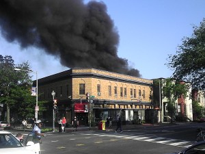 Smoke plume thickens but the area has not yet been cleared
