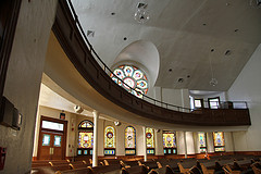Interior of Epworth Church With Windows