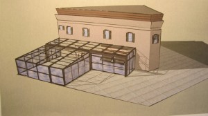 Architect's Rendering of Argonaut's Planned Glass Covered Patio 