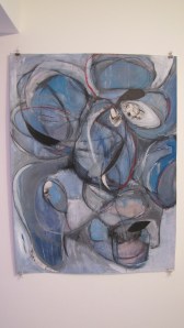 Leda and the Eggs. Mixed Media on Paper. 30 cm x 46 cm $400