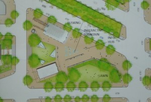 Aerial view of the "Library Extension" Concept