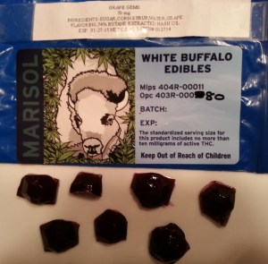 Marijuana Edibles - Marisol's House Produced Grape Flavored Hard Candy "Gems"