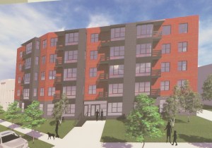North Facade of Proposed 49 Unit Condo Building at 1215 K Street, NE.