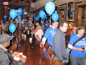 830pm.  Charles Allen Supporters Await Election Returns at Molly Malone's on Barracks Row