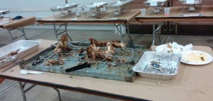 Market Manager Barry Margeson's pig roasted in a Caja China Roasting Box was well received. 