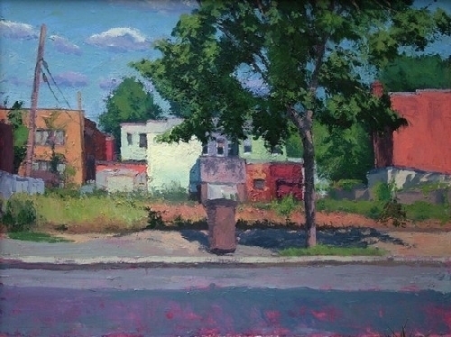 Shade Tree on H.  Acrylic on canvas.  30"X40" - $5,000