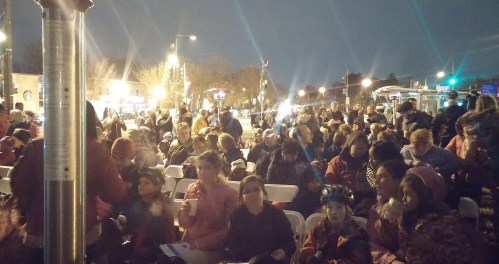 A Couple of Hundred Capitol Hill Residents Turned Out for the Lighting of the Holiday Tree on Eastern Market Metro Plaza Saturday Night.  A Menorah Will Be Lit on the Plaza December 16.