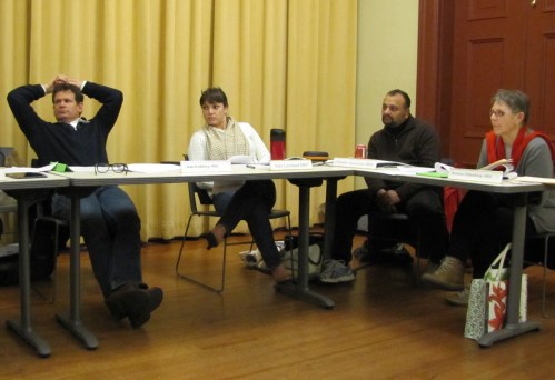 Frishberg (retiring), Loveland (retiring), Jayaraman (returning), Oldenburg (returning).  Commissioner Garrison, not pictured, resigned earlier this year.  