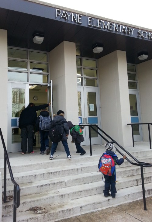 Payne School, 9:00am, Monday morning