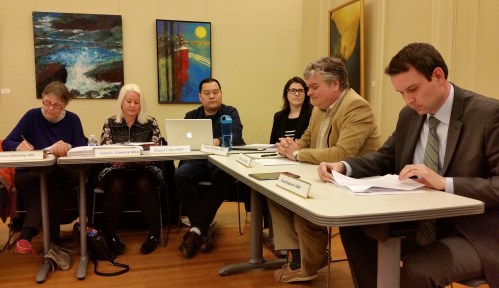 ANC6B's First Meeting.  (L-R) Chair Kirsten Oldenburg, Jennifer Samolyk, Secretary Daniel Chao, Treasurer Diane Hoskins, James Loots, Vice Chair Brian Flahaven