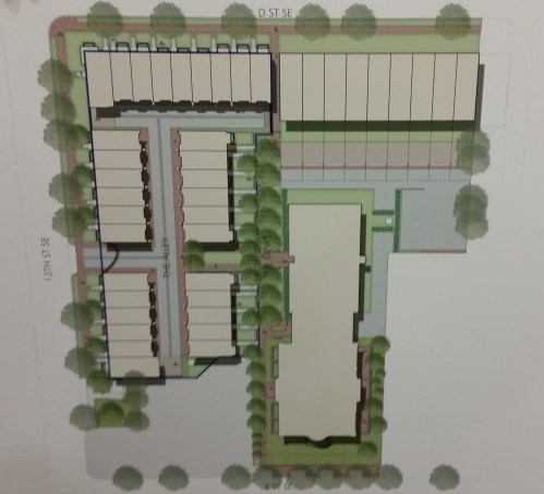 Layout of Insight's Plan for Residential Units on the Buchanan Site.  (See text below for explanation.)