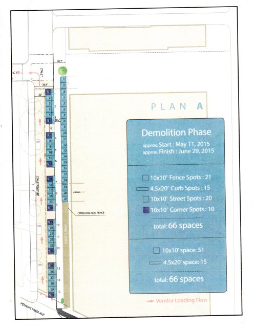Hete Is Sunday Flea Market Operator Mike Berman's Plan for How the Sunday Flea Market Will Look After the Move to 7th Street on May 16