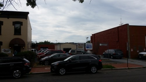 Three photos showing the size of the lot at 1337-1323 E Street, SE, which could be the site of the next Insight Development Group residential project