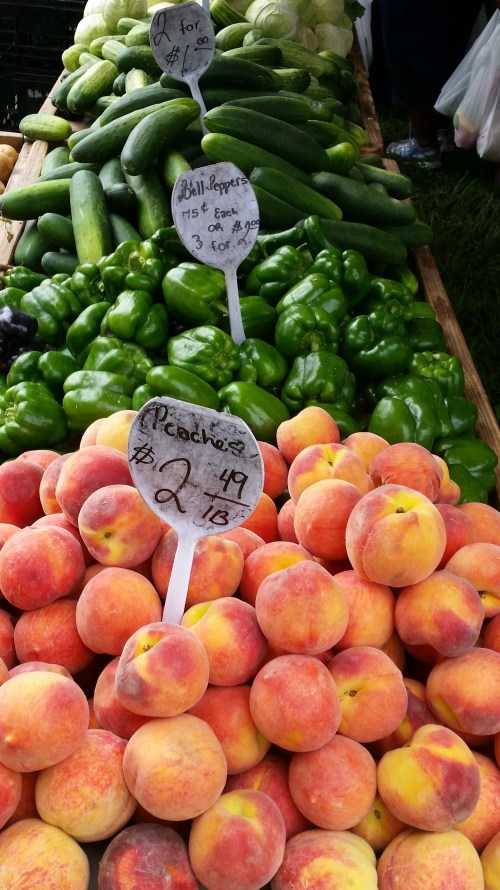 Peaches, Peppers, Cucumbers