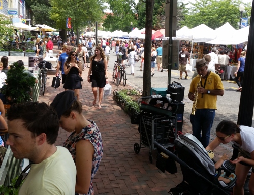 And a busy day today at the 7th Street Flea Market