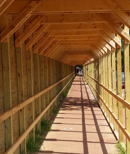 The Covered Walkway at the Hine Site on 8th Street, SE, Sunday morning.  Ground was symbolically broken on the Hine Project last Friday.  