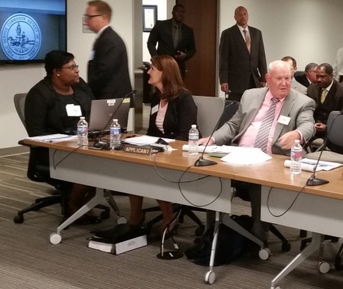 Pepco representatives, L-R: Michelle Ware, Interconnection Process Manager; Virginia Beringer, GPC Strategic Outreach Manager; and James Bemarest, Jr., Customer Relations and Program Director. 