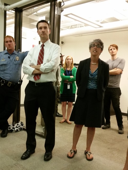 Councilmembers Allen and Silverman at Tuesday Night's Crime Meeting