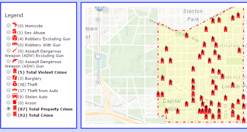 Non Violent Crime in PSA 107 Past 30 Days