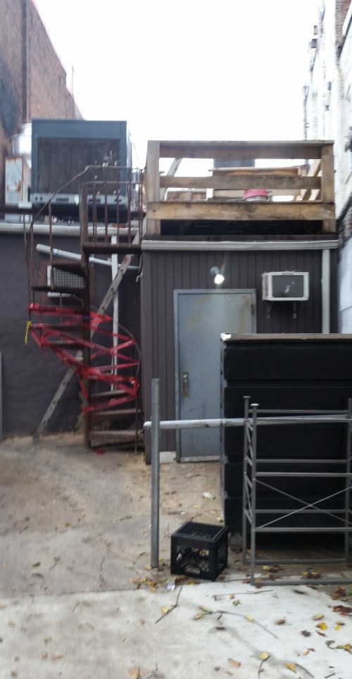 Robbers entered the restaurant through the rear door