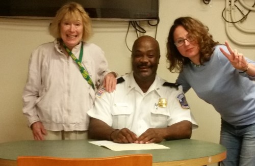 Capitol Hill Corner asked for a photo opportunity with the residents who showed up for tonight's PSA meeting with MPD District 1 Lt. Eddie Fowler