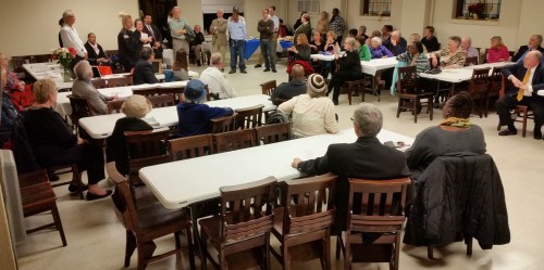 More than 50 friends, family members turned out to honor Will Hill at Liberty Baptist Church.