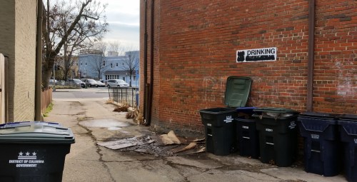 An alley running behind the proposed store opens onto Massachusetts Avenue on one end....