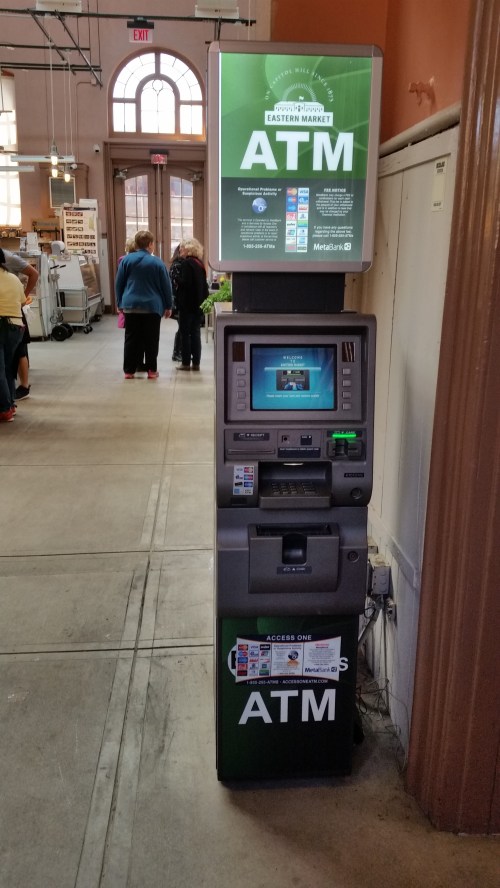 This ATM in Eastern Market was the target of thieves who took an undetermined amount of money from the machine early Friday morning.