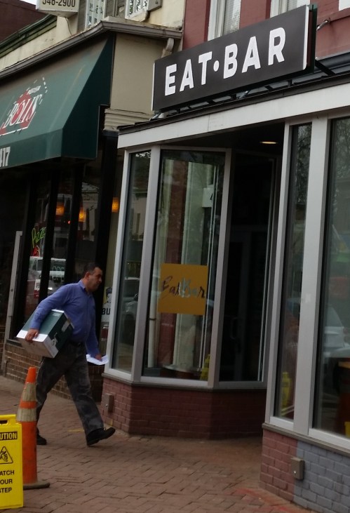 Eat Bar – formerly Krazy Burger – opened on Barracks Row this month.  For the food and drink menus and the jukebox selections, go here:  http://www.eat-bar.com/