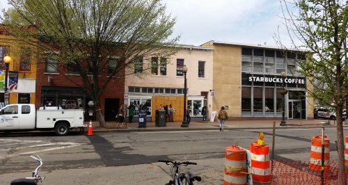 The future home of & Pizza on Barracks Row remains boarded up after a stop work order, but construction may resume shortly.