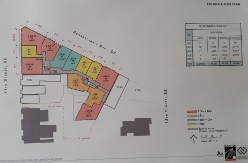 second Floor.  five 2 BR plus Den, two 2 BR, two 1 BR plus den, three 1 BR