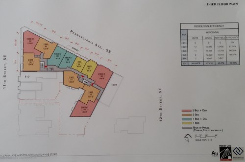 Third Floor.  three 2 BR plus den, four 2 BR, two 1 BR plus den, two 1 BR