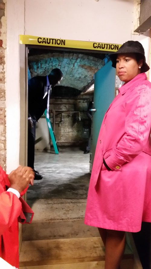 Checking out Eat Bar's indoor basement trash storage room