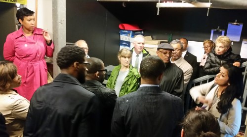 Mayor Bowser engages some of the neighbors who have been most active in bringing best operating practices to Barracks Row restaurants