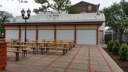 The Brig Beer Garden at 8th and L Streets, SE.  From outward appearances, the only thing standing in the way of crys of zum Wohl! and Prost! is warmer weather.