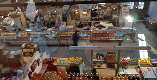 View of  a part of Eastern Market's South Hall from the Market Manager's Office