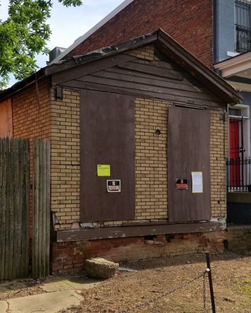 The Shotgun House at 1229 E Street, SE, slated for development