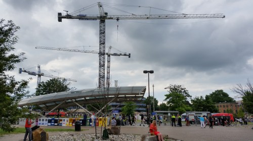 Eastern Market Metro Plaza, Friday, June 24, circa 7:00pm