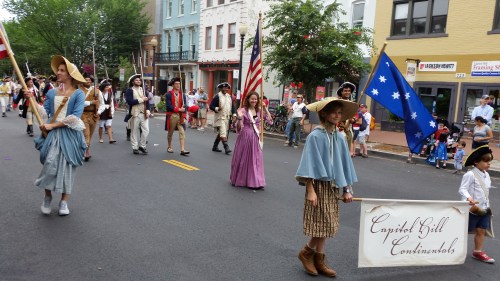 The Capitol Hill Continentals sent a contingent...