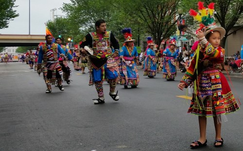 Latin and South American dance groups are the most colorful and energetic participants