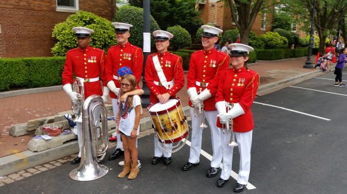 The Marine Corps Band engages in a little public relations