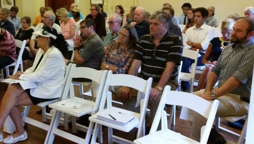 Some of the community stakeholders who turned out for Tuesday night's community meeting on the proposed Main Street