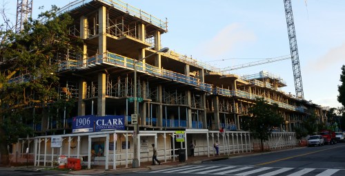 View of the Hine project from 8th and D Streets, SE, last week.  