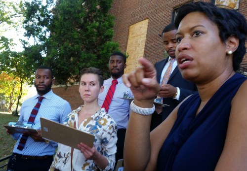 The tour ended in front of the Boys and Girls Club where Bowser, surrounded by agency representatives, summarized the issues which had been brought to her attention and got commitments from city employees regarding what steps they would take to address those issues.