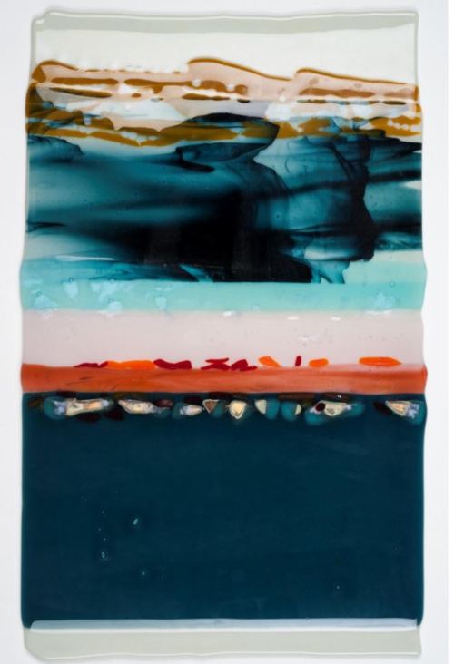 Beach on the Other Side.  Fused Glass.  10" X 20"  Price: $500  Artist:  Capitol Hill resident Elizabeth Eby  See Maryland Federation of Art here:  http://bit.ly/2d4QOL