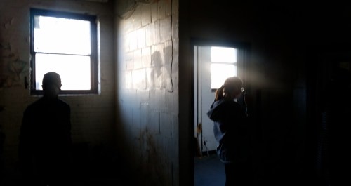 Stepping out of the lobby you're immersed in gloomy stairwells on the way to lower levels. 